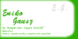 eniko gausz business card